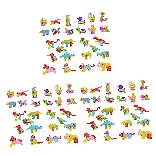 ifundom 78 STK Tier 3D-Puzzle Lernspielzeug Bookshelf Decor bücherregal Dekoration Educational Toy gieskanne kinderspielzeug Gift for 3D-Puzzle für Kinder Tier-Puzzle-Spielzeug von ifundom
