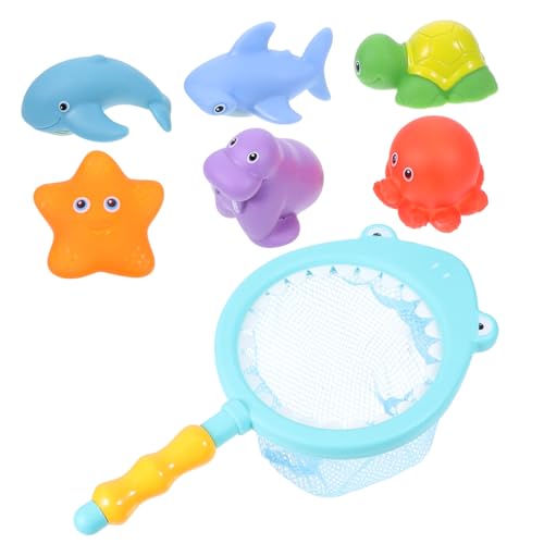 ifundom 7Stücke Kreatives Wasserspray mit Schwimmendem Fisch und Fischernetz Junge Mädchen und Kleinkinder Badewanne und Pool ifundom 7Stücke Kreatives Wasserspray mit Schwimmendem Fisch und Fischernetz Junge Mädchen und Kleinkinder Badewanne und Pool von ifundom