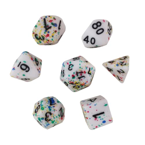 ifundom Brettspiel Essential 7-teiliges Acryl-würfelset Unzerbrechliche Würfel Für Partys Und Rollenspiele von ifundom