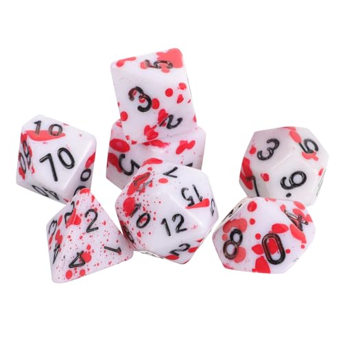 ifundom 7st Würfel Partyzubehör Spiel-Requisiten Rot Acryl von ifundom