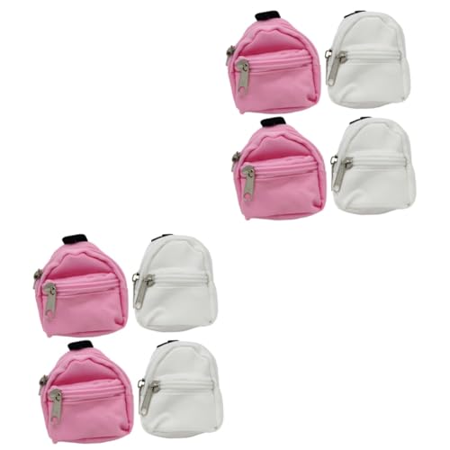 ifundom 8 STK Simulation Schultasche Mini-Rucksack für Mädchen Canvas-Rucksack Büchertasche Ornament Mini-Puppentasche Rucksack aus Puppenstoff Kleidung Baby Zubehör schmücken Dekorationen von ifundom