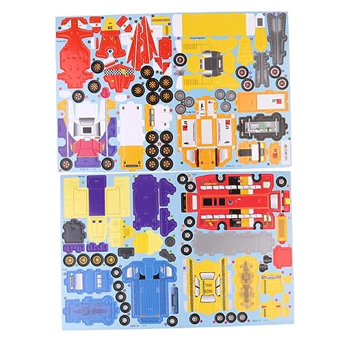 ifundom 8 Stück 3D-Rätsel Pädagogisches für D Auto Puzzle DIY handgefertigtes Bastelpuzzle Autopuzzle für Papierpuzzles für Jungen Papierpuzzlespielzeug von ifundom