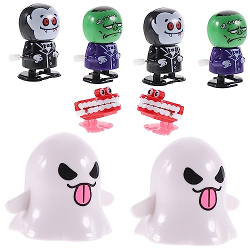 ifundom 8 Stück Halloween-aufziehspielzeug Halloween-Aufzug Uhrwerk Aufziehen Cartoon-Halloween- Gruselige Aufziehspielzeuge Desktop-Ornament Aufzieh Plastik von ifundom
