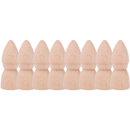 ifundom 8 Stück Holz Puppe Puppen Anbindung scheibengardinen DIY zubehör unvollendete Peg-Leute Mikro Landschaft Holzpuppe dekorative Puppe Leere Stiftpuppe Sandtisch Holzpuppe von ifundom