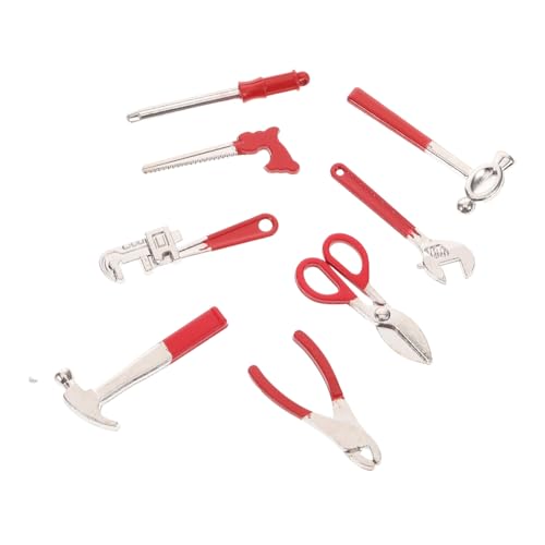 ifundom 8 Stück Maßstab Mini Hammer und Schraubenschlüssel Kompakt und Robust für DIY Basteln Puppenhausbau und Fotorequisiten von ifundom