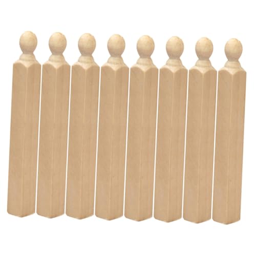 ifundom 8 Stück Puppenhausmöbel Puppenhaus Puppenhaus Ecke Miniatur Bausatz Sachen Puppenhausmöbel Für Kleine Puppenhäuser Treppenpfosten Bausätze Hausdekor Khaki Birke von ifundom