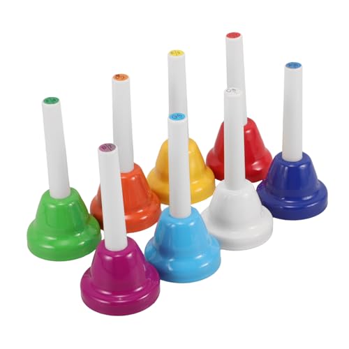 ifundom 8 Stück Schlaginstrument Musikspielzeug Für Schreibtischglocken Musikinstrumente Musik Glocken Babyglocken Musikhandglocken Für Musikalische Bettglocke Metall von ifundom