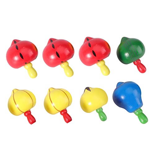 ifundom 8 Stück Teiliges Holz gyro Buntem Fruchtmuster Handliches Koordinationsförderndes Kreativspielzeug für Sichere Wasserfarbe Glatte Verarbeitung Zufällige Farbauswahl von ifundom