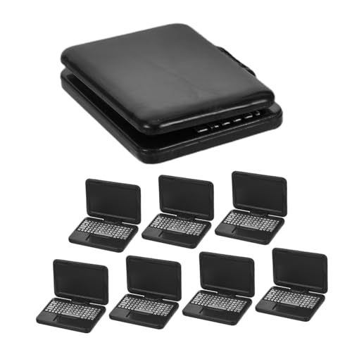 ifundom 8 Stück Teiliges Miniatur-Laptop Kunststoff Realistisch Gestaltete Faltbare Mini-Computer für Puppenhaus Interaktives mit Öffnungsfunktion von Kreativität und Vorstellungskraft von ifundom