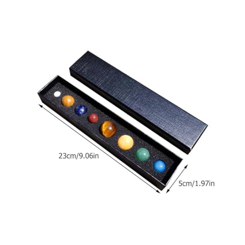 ifundom 8 Stück Teiliges Sonnensystem Planeten Desktop Dekoration Natürliche Steinbälle Einzigartige Planetenschmuck Ornamente für Zuhause Büro von ifundom