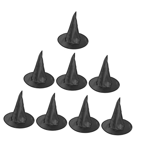 ifundom 8 Stück Zaubererhut halloween kopfschmuck halloween kopfbedeckung Hexen-Partyhüte Halloween-Mini-Hexenhüte dekoration Halloween-Party- dekorative Zauberermützen Stoff Black von ifundom