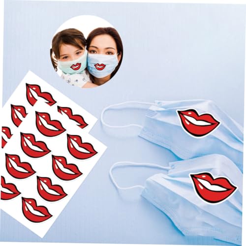 ifundom 80 Stück Teiliges Masken Aufkleber mit Lachenden Lippen Selbstklebend Langlebig aus Premium Kunststoff für Servicebranche Einfache Anbringung Trockenen Glatten Oberflächen von ifundom
