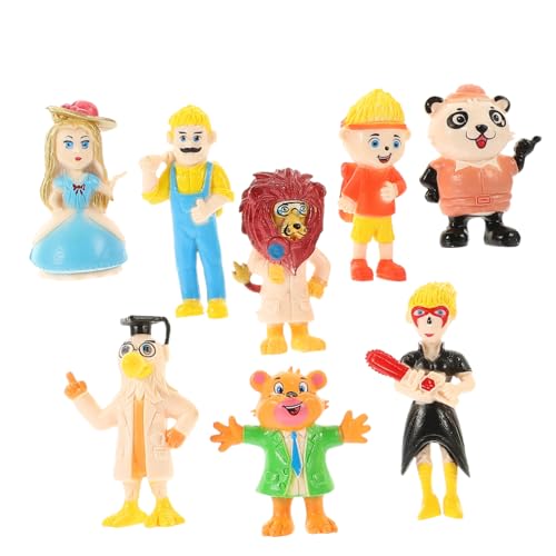 ifundom 8St Marionetten-Tierverzierungen Ornament Tiermenschenfiguren Dekorationen Schreibtisch Dekoration tierfiguren Panda kinderspielzeug Miniatur-Tierstatue Puppenfigurendekoration PVC von ifundom