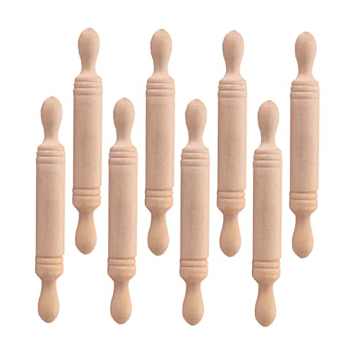 ifundom 8St Shiwan Rollstock Miniatur Kind Rollen winziges Nudelholz Buggy Toys hühner Children Toys holzstäbchen Mini-Holzverzierungen Mini-Küchenzubehör hölzern von ifundom