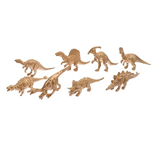 ifundom 8St goldenes Dinosauriermodell Golddekor pädagogisches Spielzeug Spielzeuge tortendeko Einschulung Dinosaurier-Modellspielzeug Dinosaurierfiguren Schreibtisch Statue Ornamente von ifundom