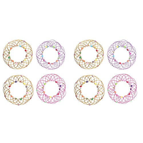 ifundom 8stücke Mandala Zauberblumen-körbe Variationen Für Kreative Spielideen Bunte Eisenring-Ornamente Für Pädagogisches Spielzeug Für Zuhause Und Partys von ifundom