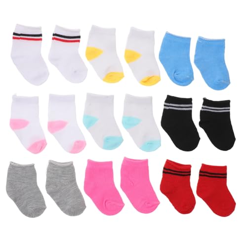 ifundom 9 Paare Mini Baumwollsocken für Mädchenpuppe Weiche Atmungsaktive Strümpfe Kinderfreundliche Action-Figur Zubehör Waschbar Vielseitig Kombinierbar für Geburtstags Feiertagsspiele ifundom 9 Paare Mini Baumwollsocken für Mädchenpuppe Weiche Atmungsaktive Strümpfe Kinderfreundliche Action-Figur Zubehör Waschbar Vielseitig Kombinierbar für Geburtstags Feiertagsspiele von ifundom