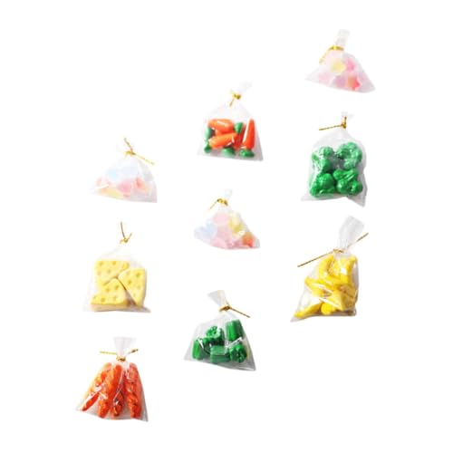 ifundom 9 Puppenhaus Lebensmittel Schmuck Mini Schmuck Miniaturen Mini Lebensmittel Für Puppenhaus Harz Kunststoff von ifundom