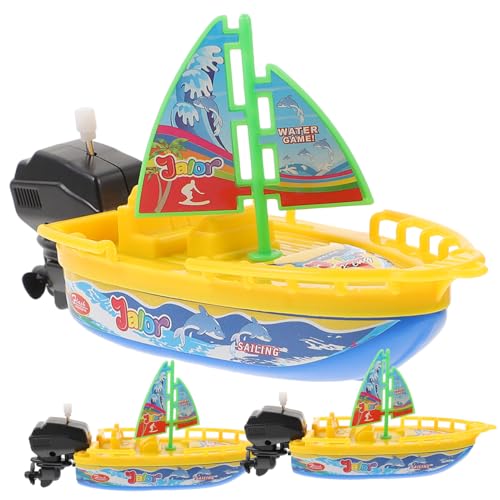 ifundom 9 STK Uhrwerk-bootsspielzeug Badeboot Spielzeug Poolspielzeug Zum Aufziehen Schwimmendes Spielzeug Uhrwerk Wasserspielzeug Aufziehboot Plastik EIN Bad Nehmen Kleinkind Schnellboot von ifundom