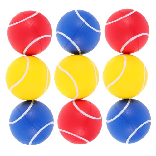 ifundom 9 Stück Tennisbälle Hüpfen Ball Kleine Tennisbälle Sportbälle Für Kleinkinder Tennisbälle Zum Training Bälle Für Spiele Großer Tennisball Für Hunde Tennisball Üben Pu von ifundom