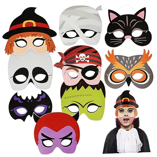 ifundom 9 Stücke Halloween Masken Maskerade Partei Maske Stretchy Band für Cosplay Halloween Party Liefert von ifundom