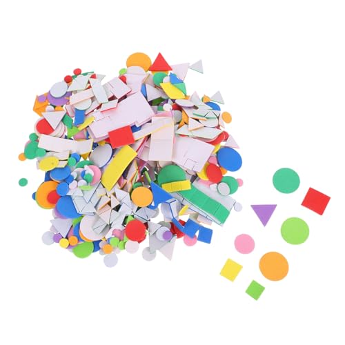 ifundom 960 Stück Handgefertigte Aufkleber Aus Eva Schaum Geometrischer Aufnäher Aus Schaumstoff Für Sammelalben Grußkarten Und Klassenzimmerdekor Für Jungen Und Mädchen von ifundom