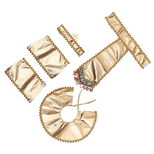 ifundom Ägyptisches Kostüm Zubehör Set Halloween Cosplay Accessoires für Herren Dekorativer Gürtel Halskragen Armband und Kopfbedeckung Wiederverwendbar für Kostümpartys und ifundom Ägyptisches Kostüm Zubehör Set Halloween Cosplay Accessoires für Herren Dekorativer Gürtel Halskragen Armband und Kopfbedeckung Wiederverwendbar für Kostümpartys und von ifundom