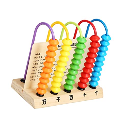 ifundom Montessori-Spielzeug Kleinkind Holz-abakus Jungen Und Mädchen Lernspielzeug Zählperlen Mathe-Spielzeug Für Mädchen Und Jungen Sicher von ifundom