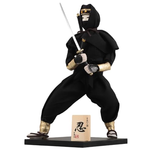 ifundom Japanische Samurai-Puppe Schreibtisch-Dekoration Historische Kampffiguren Traditionelle Statue Dekoratives Sammlerstück von ifundom