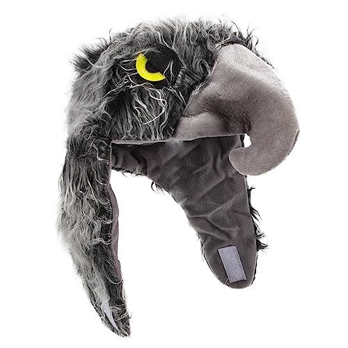 ifundom Adlerhut tiermütze tierkostüme fasching accessoires festival kopfbedeckung faschingsaccessoires Mützen Kröte Erpel Cartoon-Foto-Requisite Party-Kopfschmuck PP Baumwolle Dark Grey von ifundom