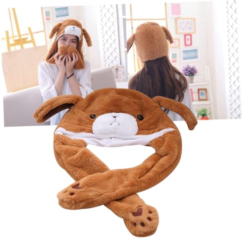 ifundom Niedliche Bärenmütze Mit Klappen Mütze Mit Beweglichen Ohren Für Kostüme Für Erwachsene Und Kinder Plüschtier Für Fotografie-requisiten von ifundom