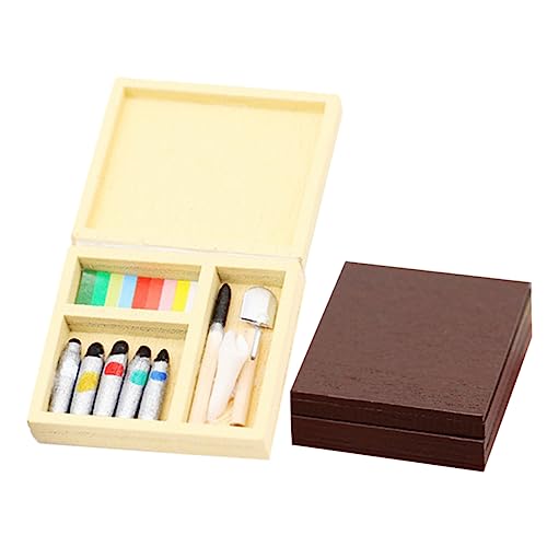 ifundom Box Mit 2 Sätzen Miniaturfarbe für kinderspielzeug handyhulle adventsgeschenke gefälscht Zubehör Hausmalerei Farbmischwerkzeug Holz von ifundom