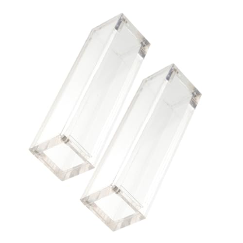 ifundom Box Mit Deckel 2er-Box Für Würfel Spielen Magnetische Kugeln Etui RGB Würfel Fall Led Beleuchtete Vitrine Würfelaufbewahrungswürfel Karte Anzeige Transparent Acryl Kunststoffbox Mit Deckel von ifundom