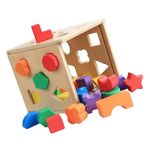 ifundom Brettspiel Für Kleinkinder 1 Set Kinder Pädagogische Holzklötze Formsortierspielzeug Für Die Entwicklung Von Kindern von ifundom