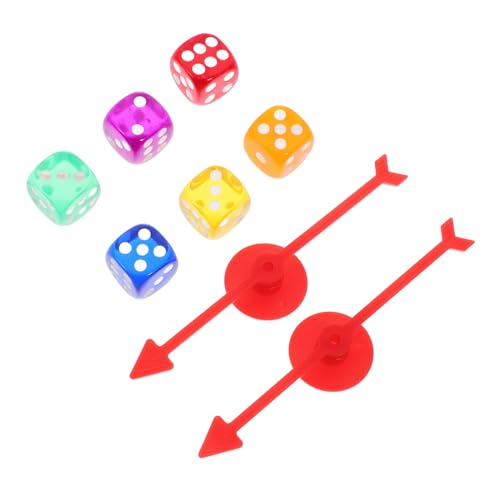 ifundom Brettspiel Zubehör Kunststoff Pfeile und Würfel für DIY Spielrad Zeiger Vielseitig Einsetzbar für Party Spiele Veranstaltungen Langlebig und Praktisch von ifundom