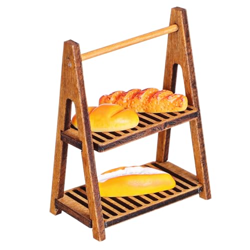 ifundom Brotregal-Ornamente für kinderspielzeug Weihnachten holzspielsachen Miniatur-Aufbewahrungsregal Puppenhaus-Brotregal Mini-Regal aus Holz hölzern Coffee ifundom Brotregal-Ornamente für kinderspielzeug Weihnachten holzspielsachen Miniatur-Aufbewahrungsregal Puppenhaus-Brotregal Mini-Regal aus Holz hölzern Coffee von ifundom