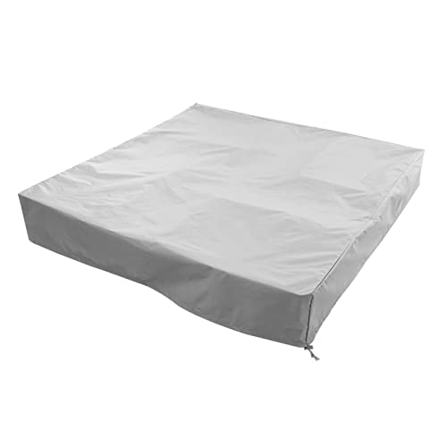 ifundom Bunkerabdeckung Sandkasten mit Deckel Garten-Pool-Überdachung Sandkastendach Sandkastenabdeckung im Freien regenfeste Abdeckung Poolabdeckungsschutz Schutzhülle Polyester-TAFT Grau von ifundom