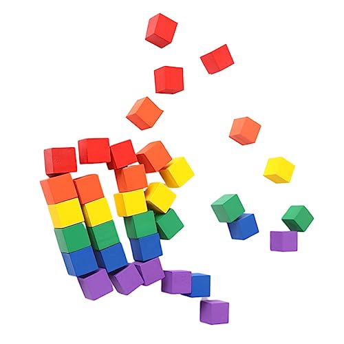 ifundom Bunte Holzquader Bausteine Farbige Würfel Für Kreatives Für Bastelprojekte Und Lernspiele Holzspielzeug Für Babys Und Kleinkinder von ifundom