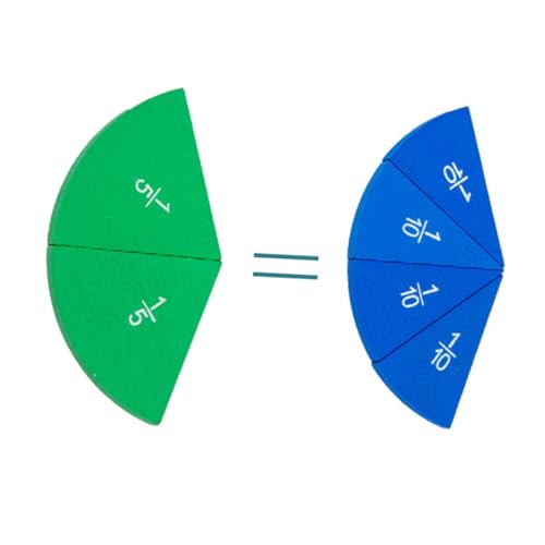 ifundom Buntes Holz bruchkreis Lernspielzeug Mathe Lernhilfe Visuelle Bruchteile Pädagogisches Puzzle Frühes Zahlenverständnis von ifundom