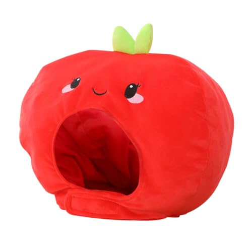 ifundom Cap Lustig Karnevalsmütze Apfel Hut Requisite Apfel Hut Requisite Cosplay Cartoon Hut Lustiger Apfel Hut Lustiger Kopfschmuck Party Hut Requisite Festliche Kopfbedeckung Äpfel Plüsch von ifundom