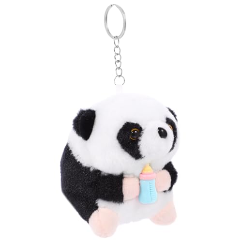 ifundom Cartoon-Panda-Puppe-Schlüsselanhänger Plüschtier Niedliche Panda-Puppe Cartoon-Figur Kleines Panda-Spielzeug Kleine Panda-Puppe Schlüsselanhänger Cartoon-Stofftier-Puppenfigur von ifundom