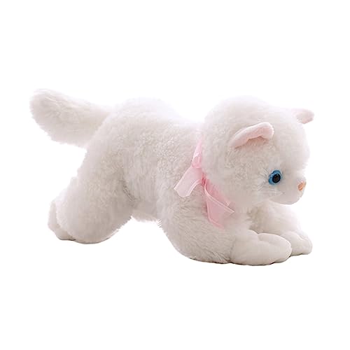 ifundom Cartoon-Puppe Cutie Cats Cute Plush cat Katzen stofftier Katzen plüschkatze cat Toys Simulationskatzenpuppe Geburtstag Puppe Tierspielzeug für Weiß von ifundom