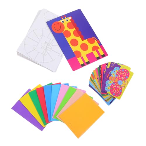 ifundom DIY Eva Schaumstoff Sticker Lernspielzeug Sichere Wiederverwendbare Bastelsets für Vorschule Einfache Anwendung Kreatives Lernspiel für Kleinkinder von ifundom
