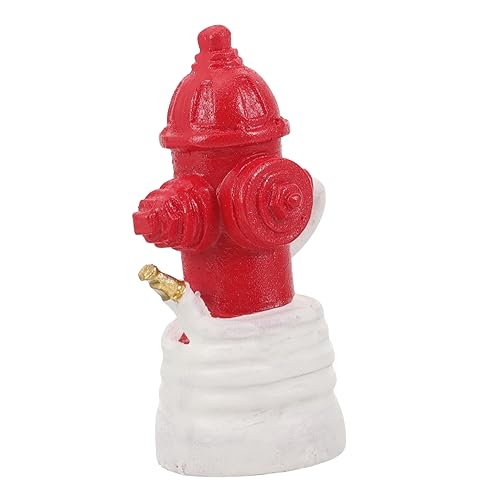 ifundom Dekorationen Merkmale Hydranten Tisch Mini -feuerhydrant Landschaftsbau-feuerhydranten-Statue Wasser Hydrant Solare Gartenornamente Winzig Gartenschmuck Rot Harz von ifundom