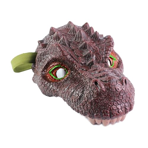 ifundom Dinosaurier-Partybevorzugung Kopf eines Dinosauriers Dinosaurier-Cosplay-Kostüme Halloween-Cosplay Tier-Cosplay Dinosaurier-Partydekorationen Tierkopf Maske Emulsion Modell von ifundom