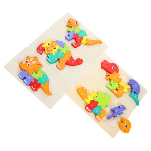 ifundom Spielzeug Für Kleinkinder Holz-Dinosaurier-stapelpuzzle Kinder-Puzzle Formlernspielzeug Für Kleinkinder von ifundom