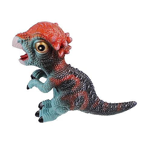 ifundom Lebensechtes Dinosauriermodell Mit Sound Interaktiver Vinyl-Dinosaurier Für Kinder Lernspielzeug Schreibtisch-Dekoration Quetschbar Zum Lernen Zufällige Farbe von ifundom