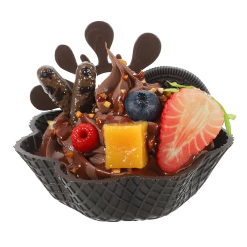 ifundom Eiscreme-modellierfigur Gefälschtes Eismodell Simulations-Eiscreme-Requisiten Künstliches Multifunktionales Gefälschtes -Dessert-Modell Partygeschenke Simulationseis PVC von ifundom