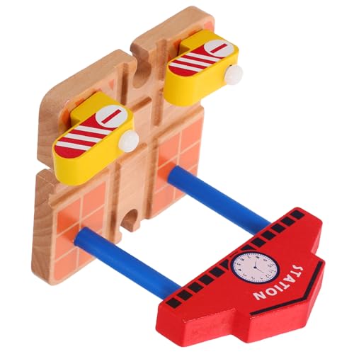 ifundom Eisenbahnspielzeug Kinderspielzeug Aus Holzeisenbahn Holzbahnhof Eisenbahnset Aus Eisenbahnerweiterungsblock Eisenbahnschienenset Aus Holz Bahnsteig Spielzeuge Vorgeben Schüttgut von ifundom