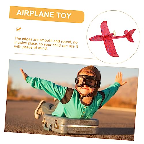 ifundom Elektrisches Flugzeugspielzeug mit LED Licht Leichtes Wurfflugzeug aus Hautfreundlichem Schaumstoff Sicher für Eltern Junge Mädchen Spiel und Outdoor Flugspaß von ifundom